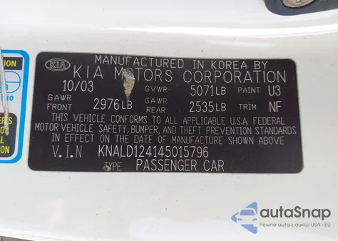 2004 Kia Amanti из США, поврежденный, VIN KNALD124145015796